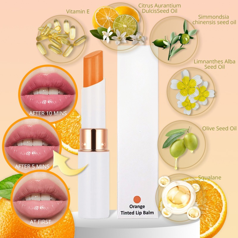 Natural Hydrating Moisturizing Tinted Lip Balm with Vitamin E