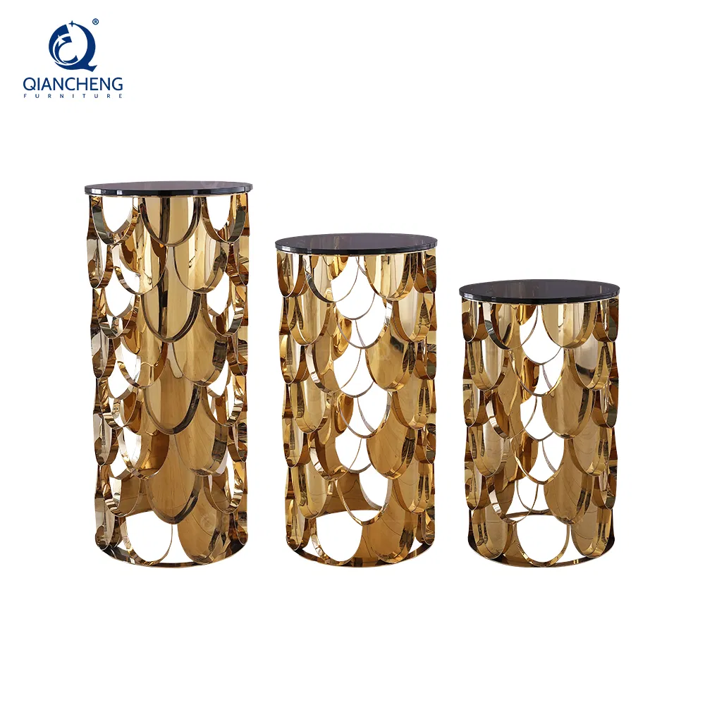 Rose Gold Steel Wedding Decoration Metal Flower Stand