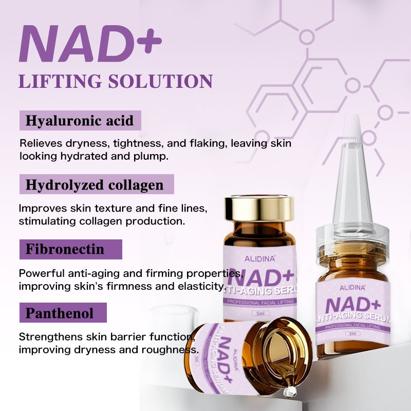 Private Logo Nad+ Instant Lifting Essence Redefining Age Nad+ Peptides Serum for Restores Youthful Glow Fade Wrinkles&Firming