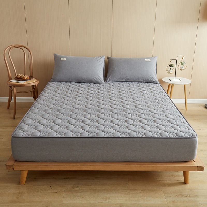 White Fitted Sheet Bamboo Cotton Terry Waterproof Cover Mattress Protector