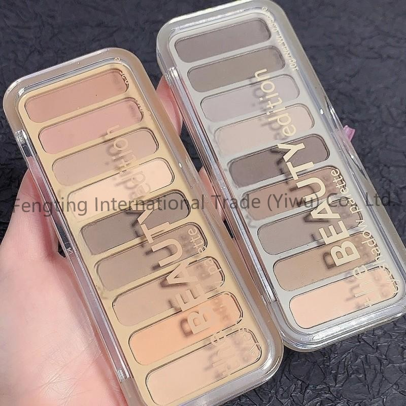 Custom Logo 9-Color Eye Shadow Makeup Tray Private Label Pearl Flash Matte Delicate Trays New Year Gift Sets