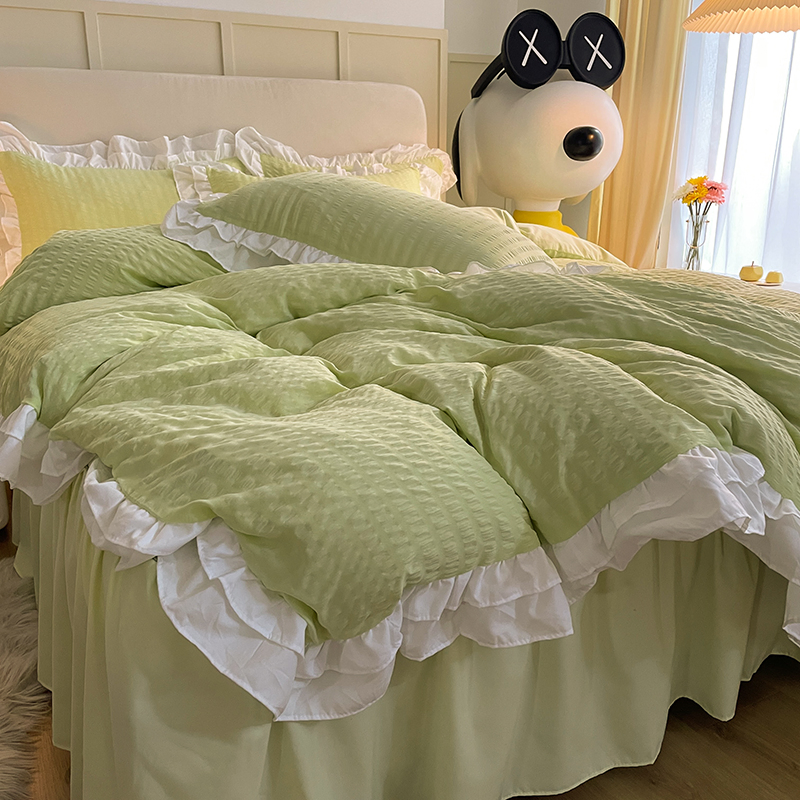 Home Bedding China Wholesaler Washed Cotton Bedding Coverlet Set Bed Linen
