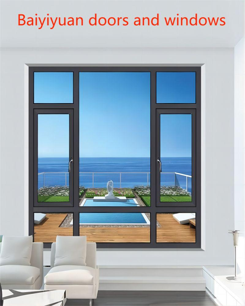 Washington Aluminum Double Glazed Windows Glass Tilt and Turn Window Interior & Exterior Casement Swing Window