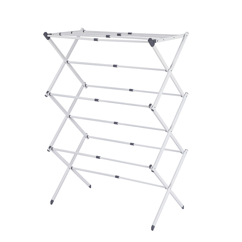 Rotating Display Drying Stand Racks Ceiling and Wall Mounted Outdoor 3tier Retail Golden Wardrobe Clothes Drying Rack