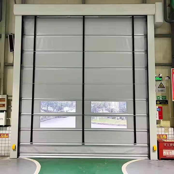 Modern PVC Folding Rapid Stacking Door High-Speed Windproof Roll-up for Interior for Warehouses
