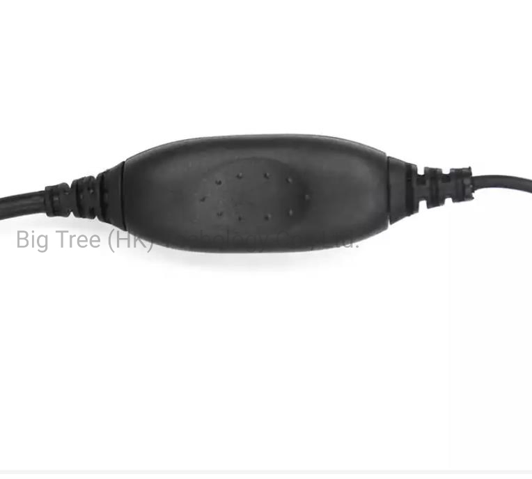 Наушник-гарнитура с крюком и PTT для рации