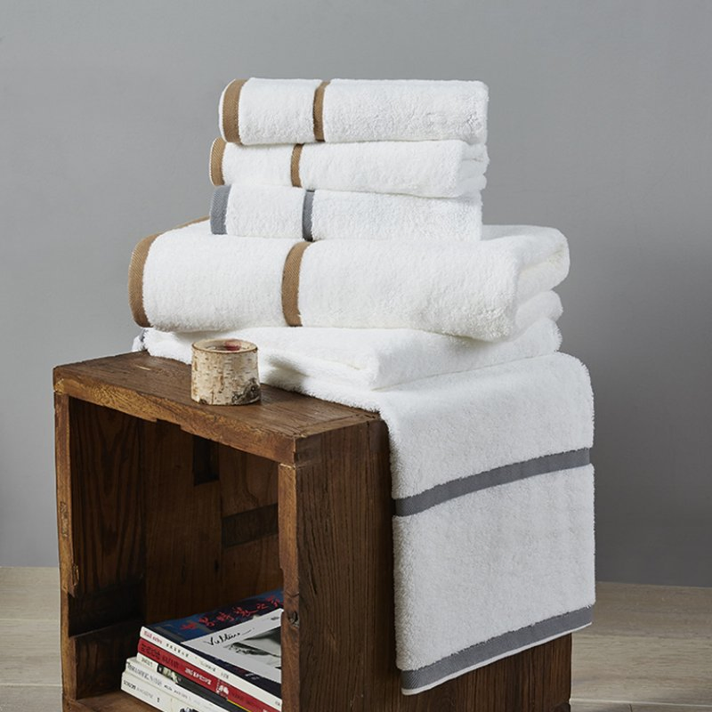BSCI and Sedex 4p Certificated Factory Directly Sell Hotel Quality Face Towel Set with Customized Logo