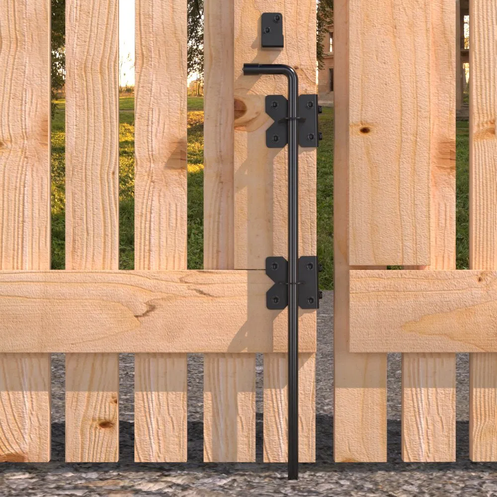 Steel Black Heavy-Duty Drop Rod for Garden Gate Fence Door Hardware