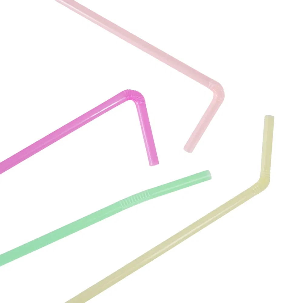 Non-Toxic and Odorless OEM ODM Custom Plastic Tea Drinking Disposable Fluorescent Straws