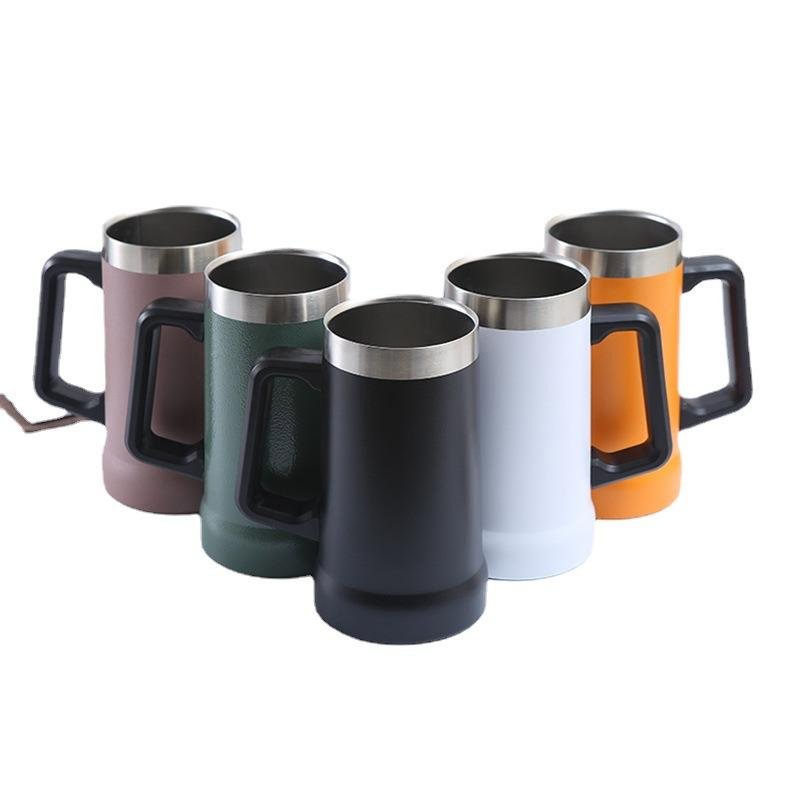 24 Oz Coffee Tumbler Cups Stainless Steel Beer Mugs