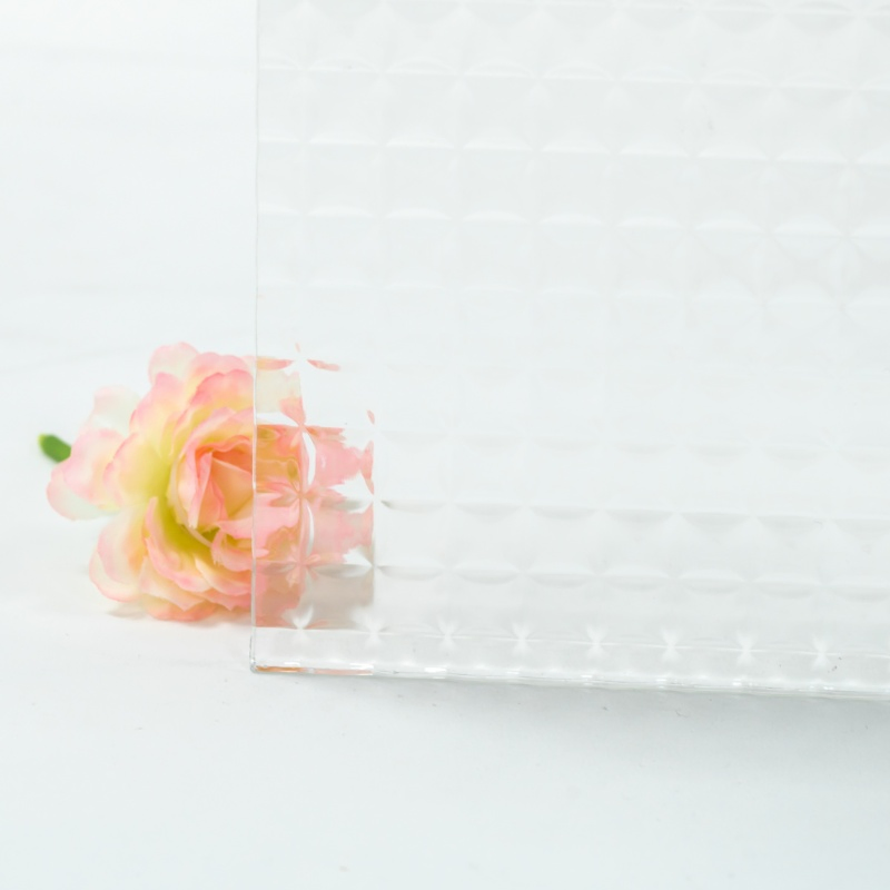 Custom Size Frosted Bathroom Partition Privacy Shower Enclosure Clear Pattern Glass