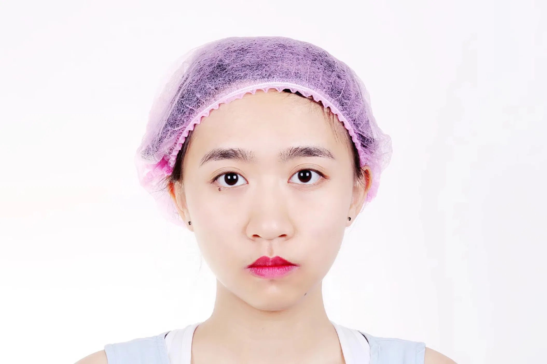 Disposable Mob Cap Non Woven PP Surgical Clip Cap Factory Worker Cap Dust Proof Head Cover