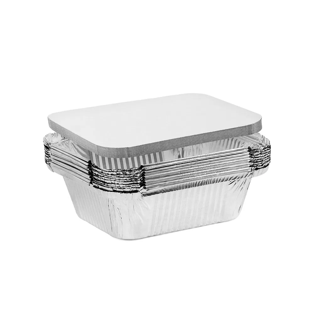 Wholesale Cheap Rectangular Aluminium Containers Baking Trays Disposable Takeaway Packaging Foil Containers
