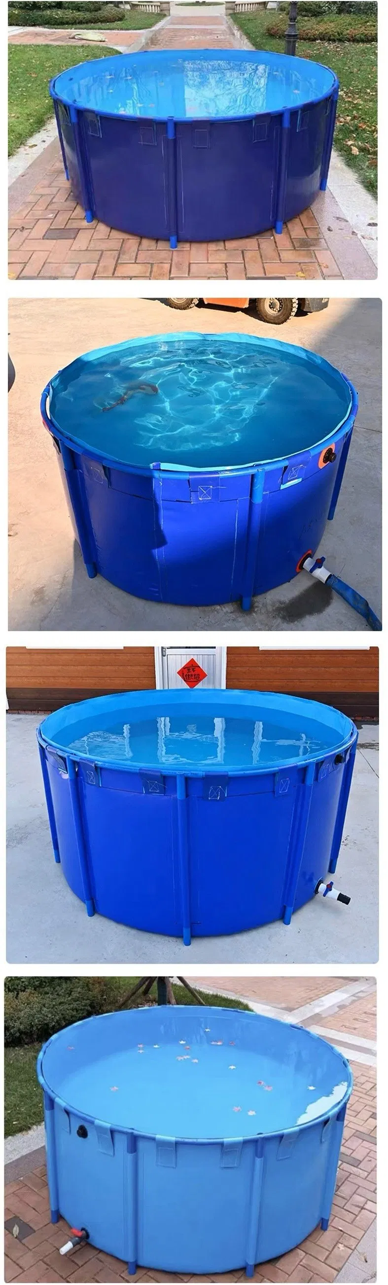 Durable Round PVC Shrimp Pond Plastic Fish Farm Tank