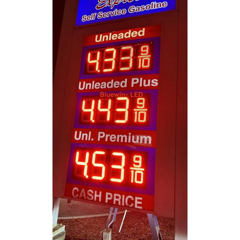Gas Station Digital 7 Segment 8.889/10 8.889 Big LED Price Sign LED Display USA