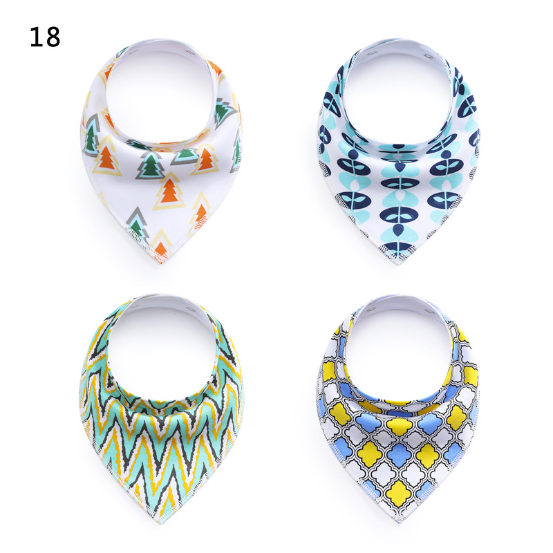 0141 Custom Fleece 100% Cotton Triangle Baby Bib Baby Bandana