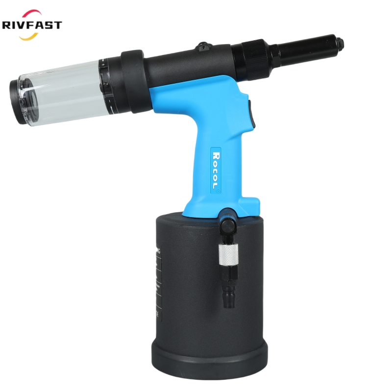 Professional Air Rivet Gun 4.8-6.4mm Rivet Gun Heavy Duty Pneumatic Hydraulic Rivet Tool with Nose Pieces