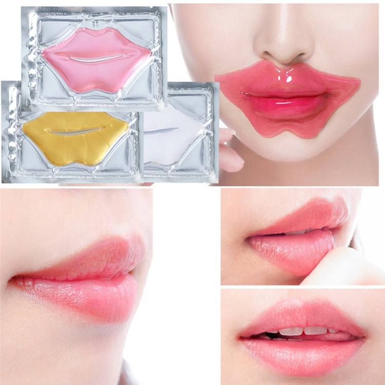 Factory Sell Sheet Wrinkle Moisturizer Lips Care Collagen Pink Crystal Lip Mask