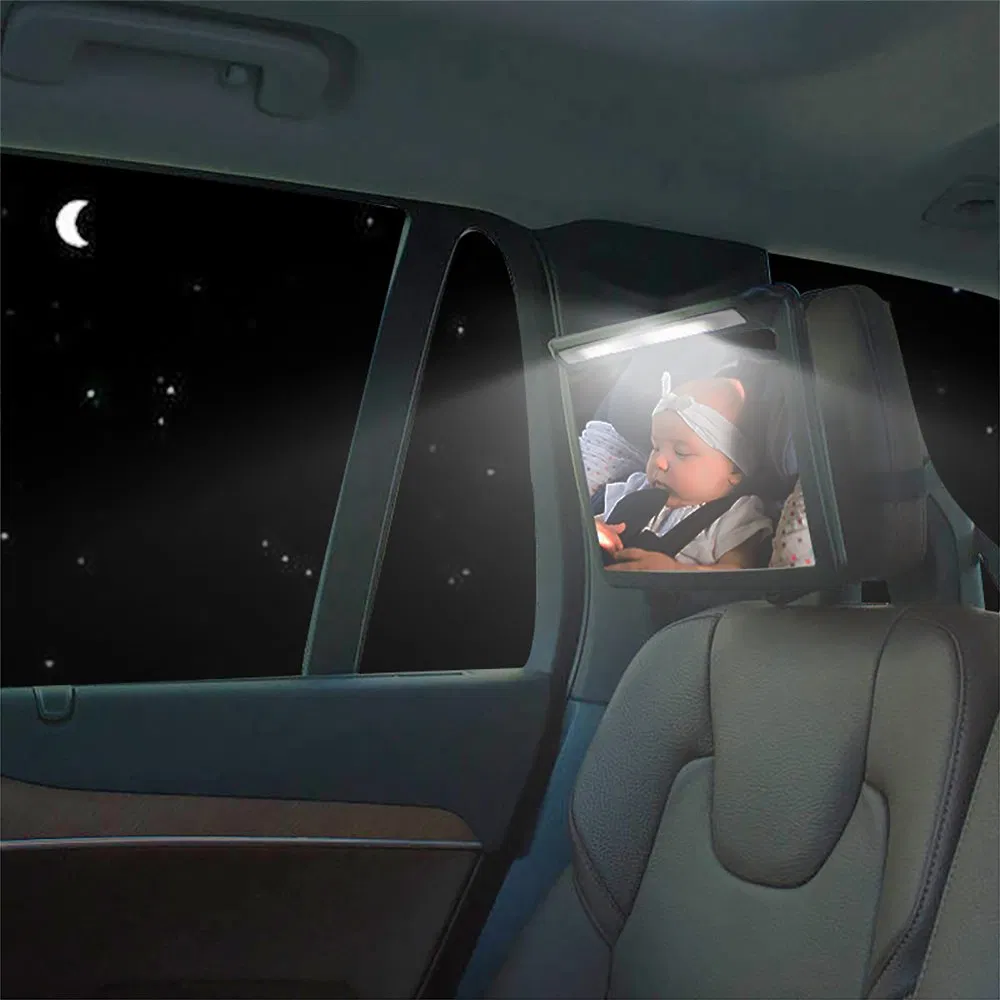 Детское зеркало для автомобиля с регулируемой подсветкой