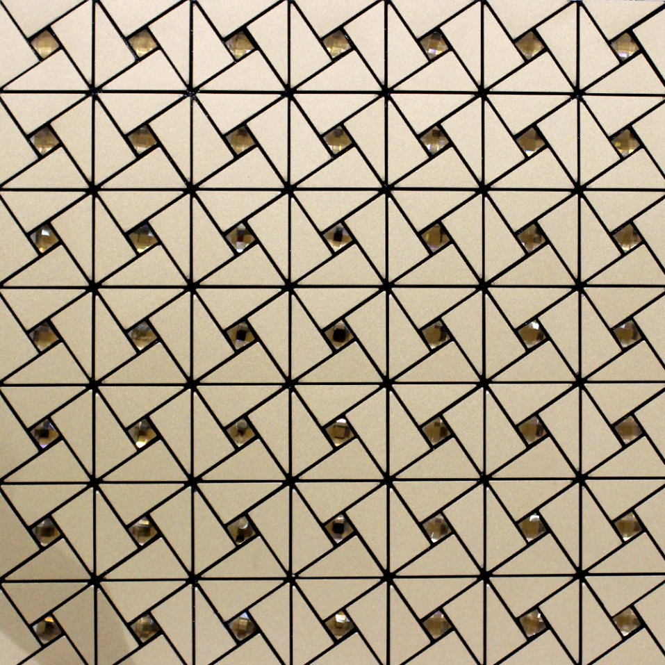 Fashion Decorative 3D Panel Glass Diamond Mosaic Tile for Bathroom