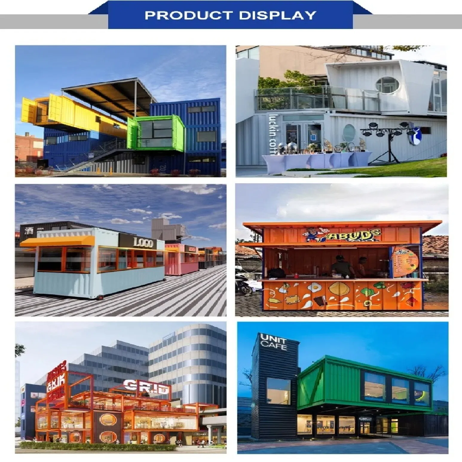 Modern Prefab House Prefabricated Modular Shop for Commercial Use and Retail Projects