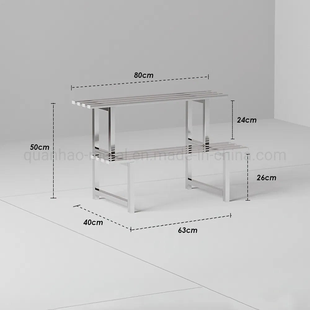 2 Layer Stainless Steel Flower Rack Plant Stands