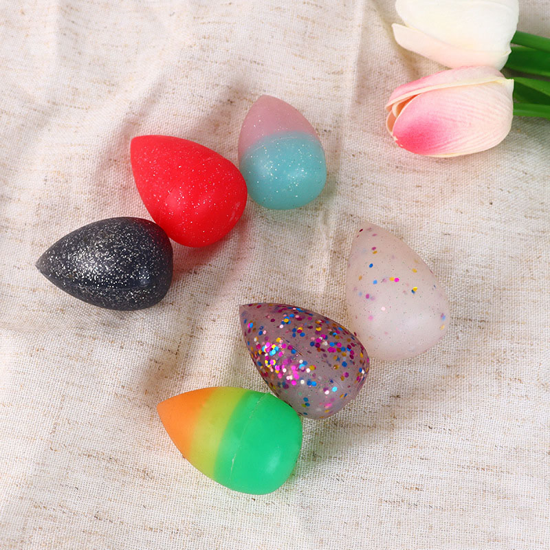 Silicone Microfiber Makeup Beauty Sponge Blender Cosmetic Powder Puff for Face