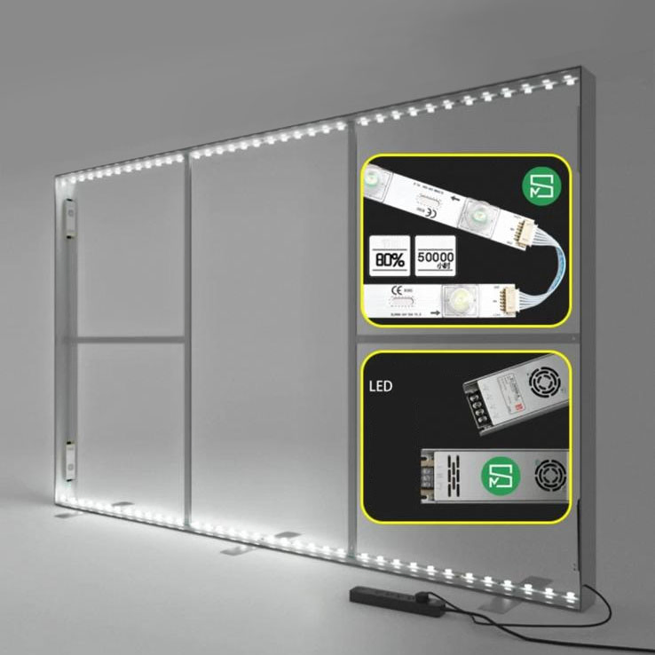 High-Quality Illuminated 80*180 LED Display Stand for Advertising Marketing Events