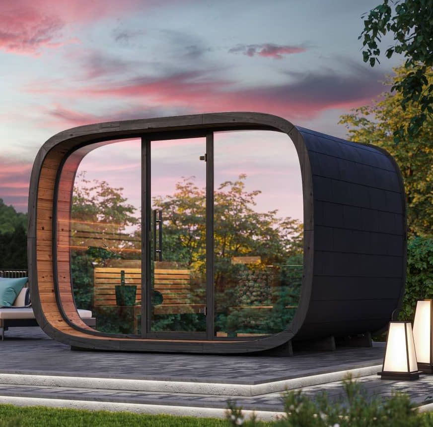 Support Customization Outdoor Round Cube Sauna with Hariva Stove