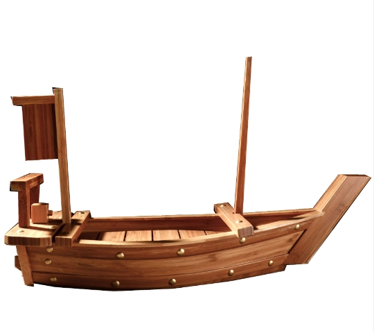 Japanese Sashimi Wood Boat Restaurant Custom Size Decoration Sushi Boat