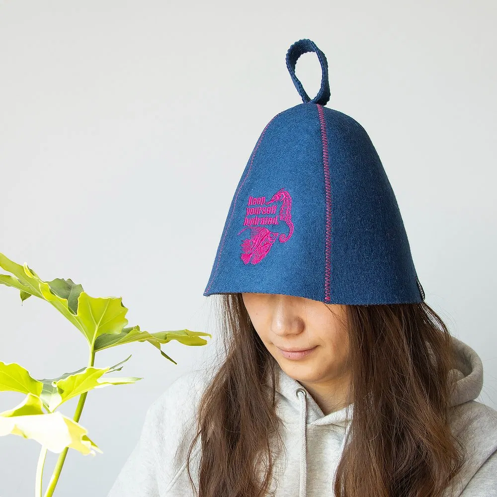 Different Color Support Custom Polyester Felt Sauna Hat Heat Bath Hat Sauna Bath Hat
