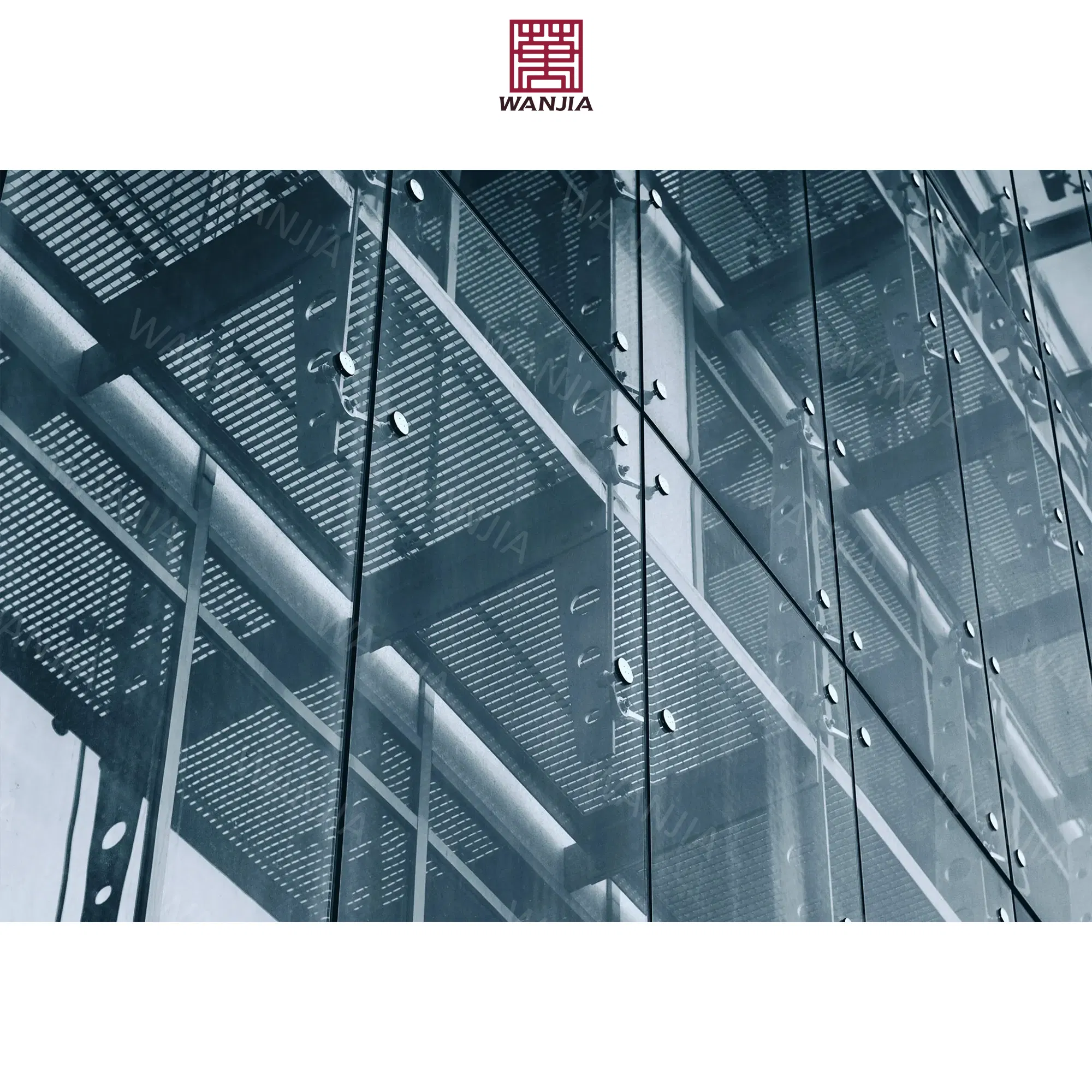 Energy Efficient Aluminum Curtain Wall with Double Mirror Glass