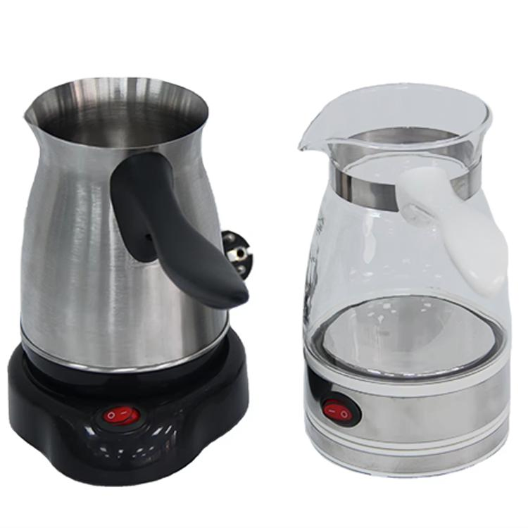 High Quality Portable 500ml Cool Touch Handle Stainless Steel Electric Coffee Kettle Turkey Large Capacity Electric Teapot