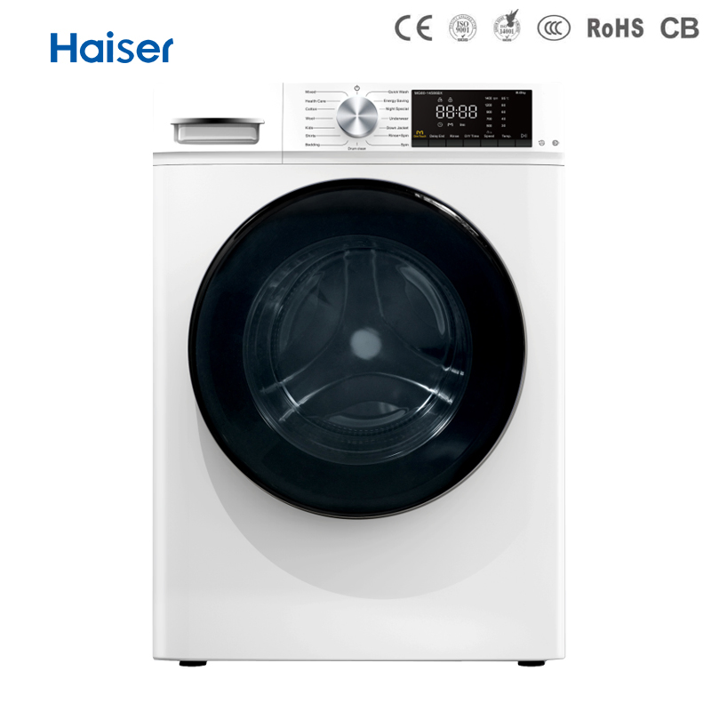 Haiser Manufacture Cheap Price Front Load Washer with Inverer Motor 1400rpm