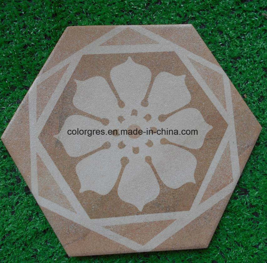 Newest Design Garden Decoration Healthy Candy Glazed Hexagon Tile (200*230mm)