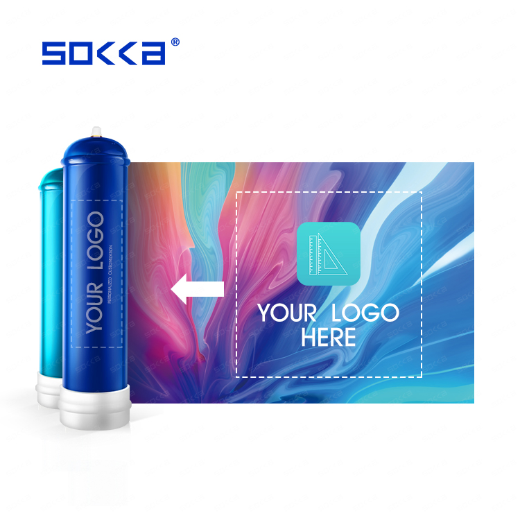Sokka Brand Gas Factory Price 640g Custom Whipped Cream Chargers