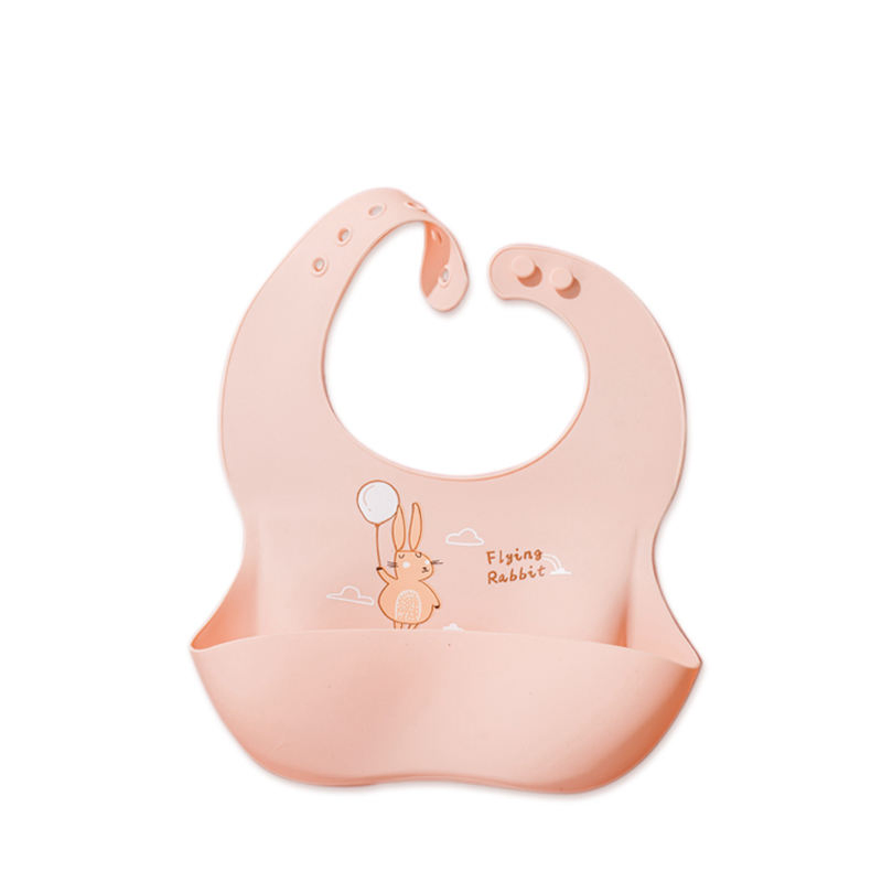 Hot Selling Food Grade Soft Waterproof Silicone Baby Bib with Food Catcher