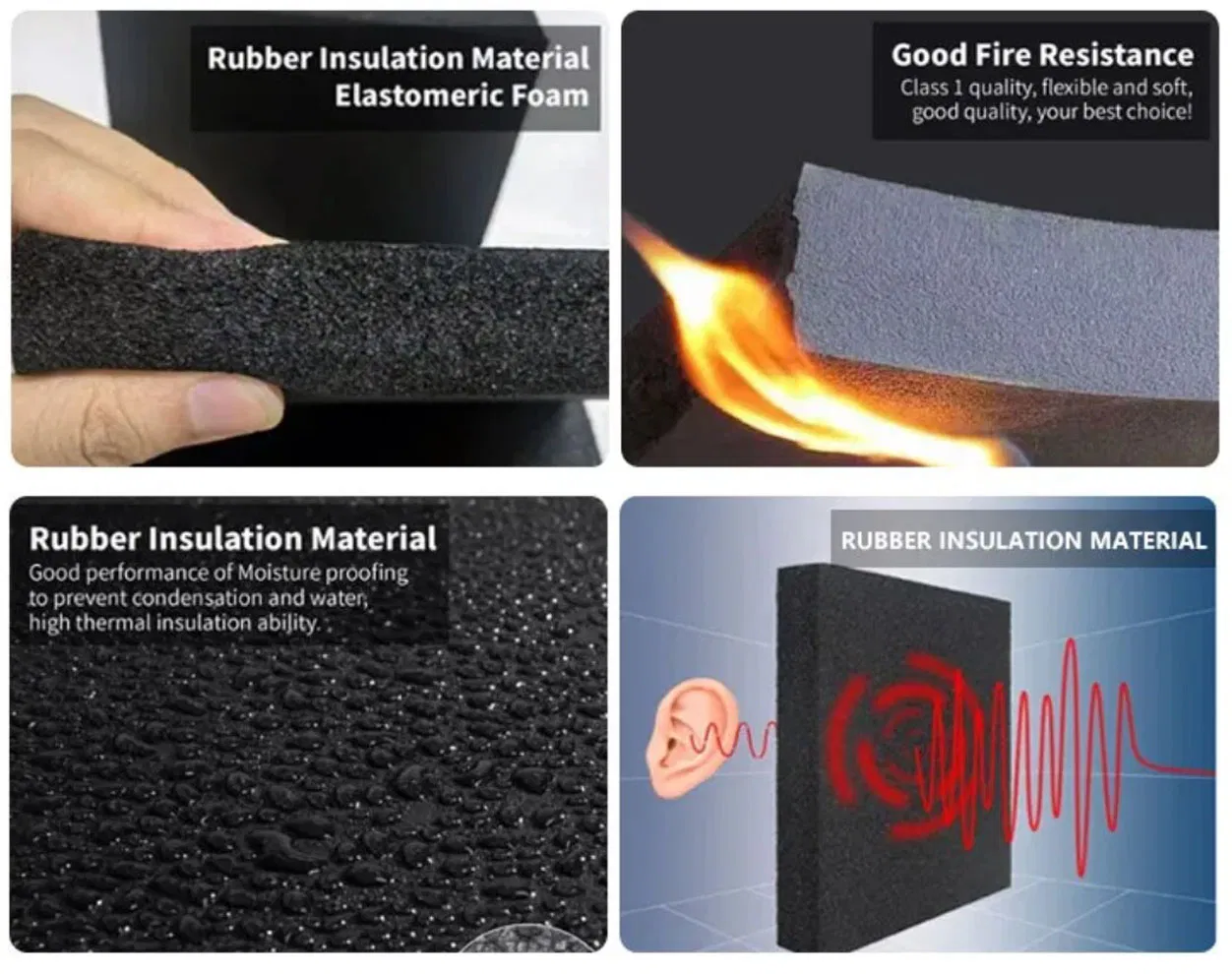 Thermal Insulation Cotton, Heat-Resistant Aluminum Foil, Self-Adhesive Rubber Insulation Cotton, Sound Insulation