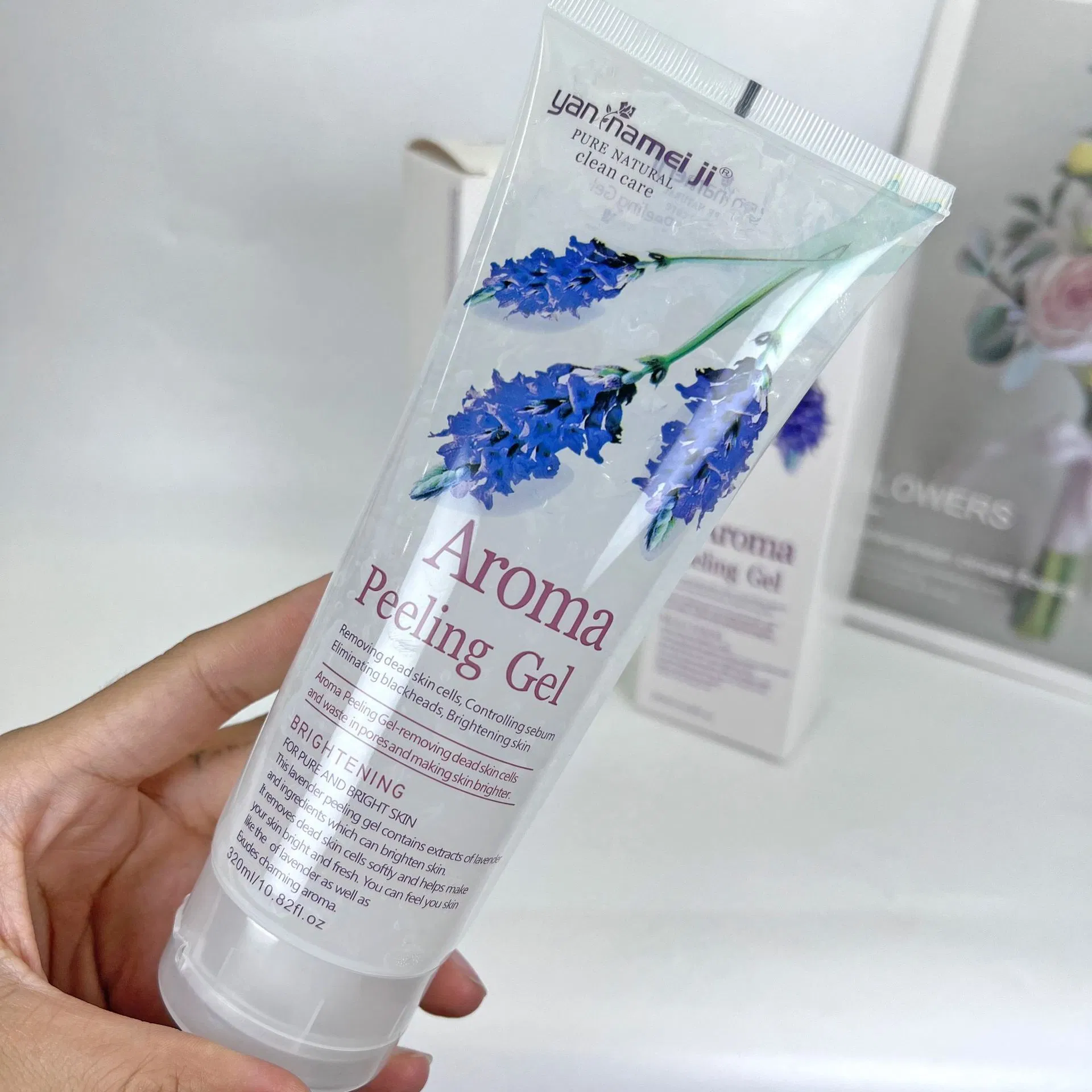 Private Label Moisturizing Lemon Exfoliating Aqua Peeling Gel Facial Scrub