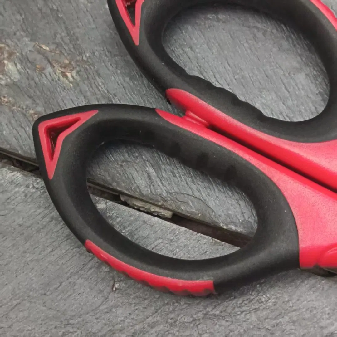 TPR+PP Handle Heat Treated Steel Blade Multifunctional Electrician Smooth Scissors Shear