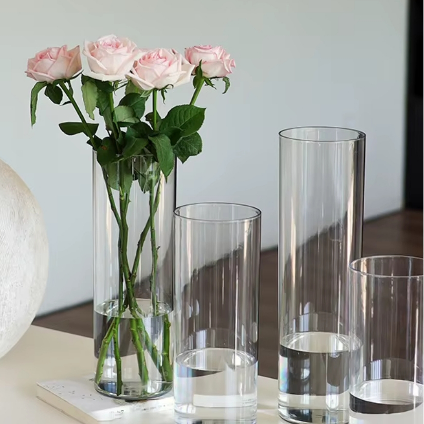 Wholesale Nordic Style High Transparency Pet Plastic Vase Shatterproof Transparent Fresh Flower