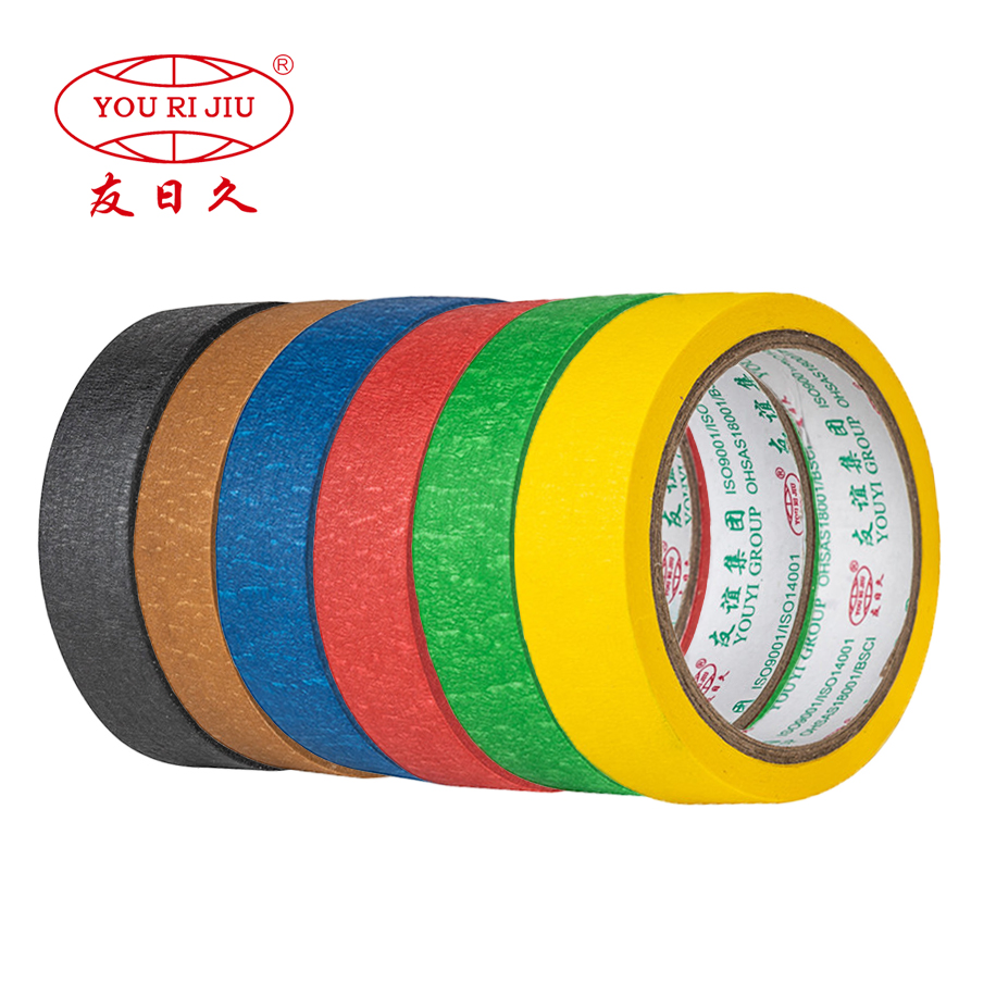 Youyi Group Heat Resistant Factory Price Crepe Paper Adhesive Jumbo Roll Masking Tape