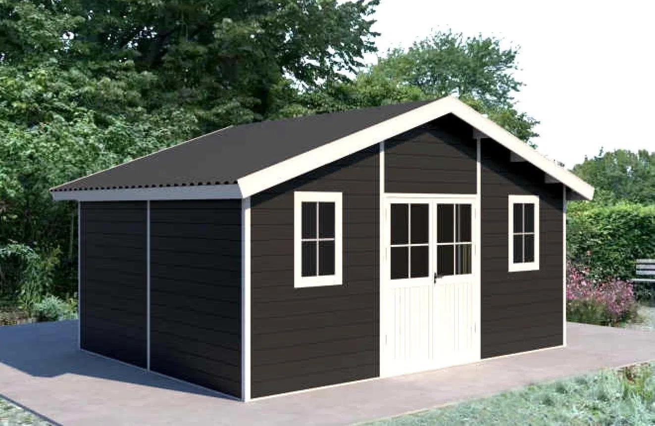 WPC Shed Whole Set Easy Installation Outdoor Garden House Co-Extrusion Hollow Sheds