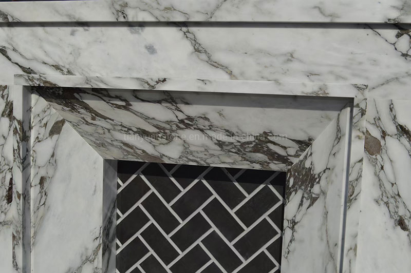 French Style Fireplace Surround White Marble Fireplace Surround