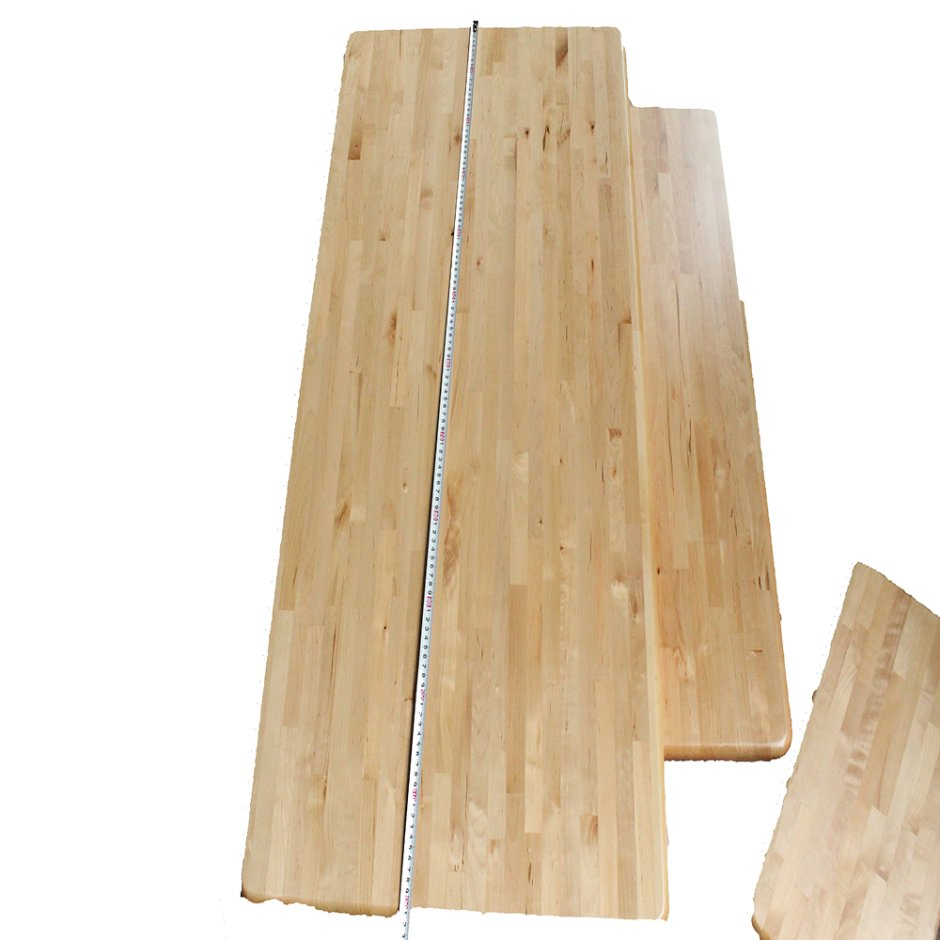 High-Temp Dried Finger Joint Wood Worktop, Smooth Polish, Safe Water Paint, Loft Dining