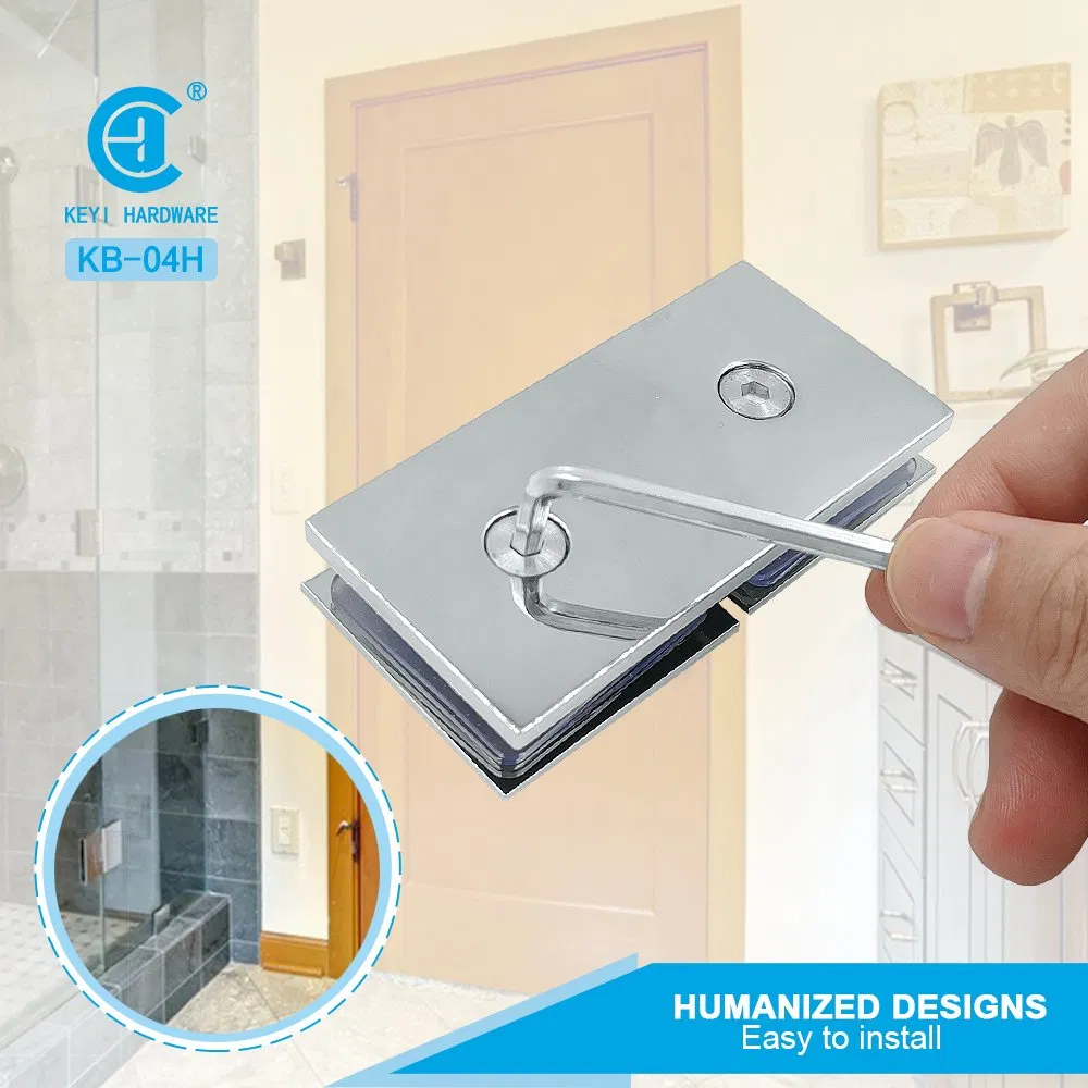 Keyi Metal Kb-03h Zinc Alloy Bathroom Glass Door Clips