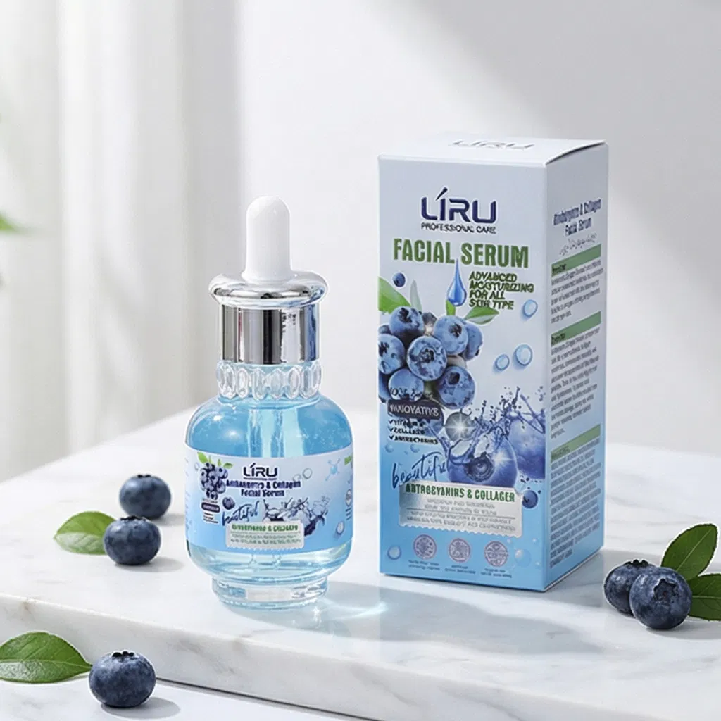 Liru Blueberry & Organic Collagen Hydration Serum Firming Face Skin Care Serum