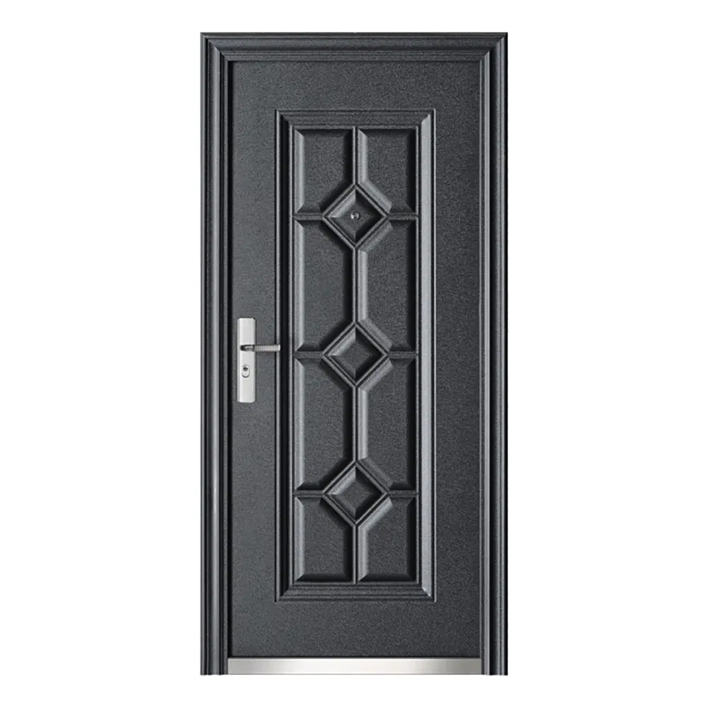 Modern Design Grey Powder Coated Steel Door for Project