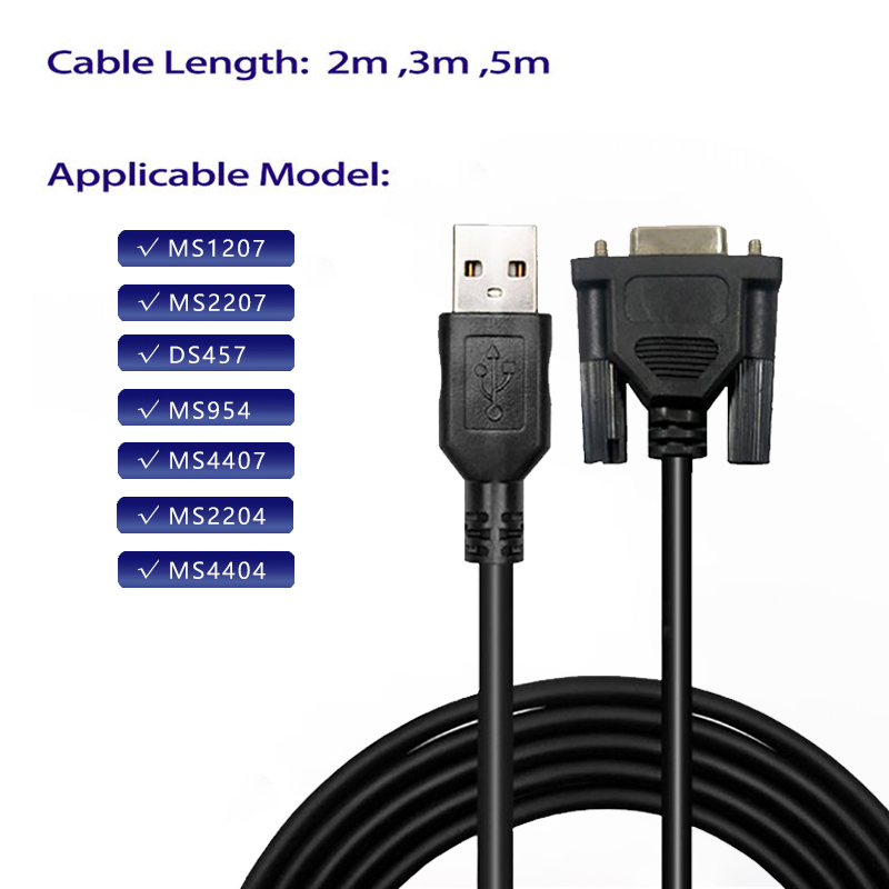 Barcode Scanner Cable USB to Female dB9 2D Bar Code Reader Cable for Zebra Motorola Symbol Ds457-Sr Ms4404HD