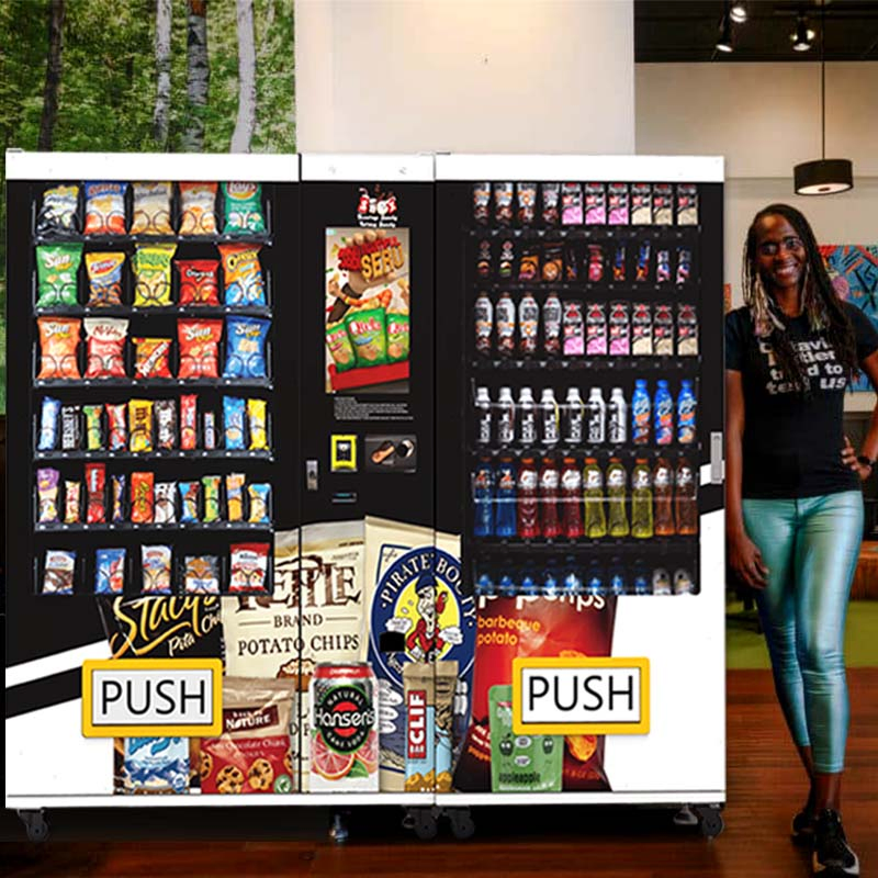 Outdoor Custom 24hour Automatic Beverage Cold Drink and Snack Combo Vending Machine